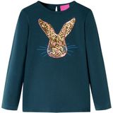 vidaXL Kinder-Langarmshirt Dunkelgrün 92