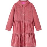vidaXL - Kinderjurk - Oudroze - Ribfluweel - Lange Mouwen