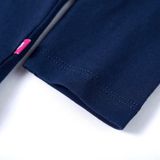 Kindershirt - Marineblauw - Katoen/Elastaan - Lange Mouwen
