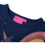 Kindershirt - Marineblauw - Katoen/Elastaan - Lange Mouwen