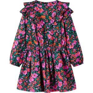 vidaXL - Kinderjurk - Felroze - Lange Mouwen