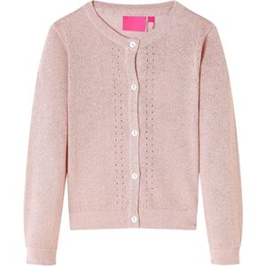 vidaXL - Kindervest - Zachtroze - Gebreid