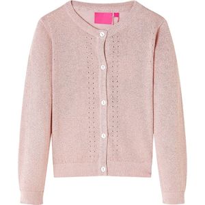 vidaXL - Kindervest - Zachtroze - Gebreid