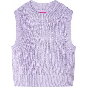 vidaXL - Kinderspencer - Lichtlila - Gebreid