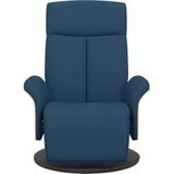 vidaXL Relaxsessel mit Fußteil Blau Stoff