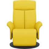 vidaXL Relaxsessel mit Fußteil Hellgelb Stoff