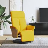 vidaXL Relaxsessel mit Fußteil Hellgelb Stoff