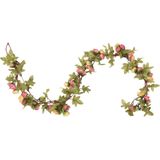 vidaXL Weihnachtskränze Blumen 6 Stk. Rosa 215 cm
