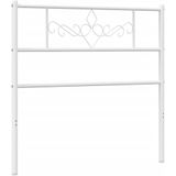 vidaXL Hoofdbord 80 cm metaal wit