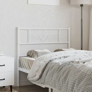 vidaXL Hoofdbord 80 cm metaal wit