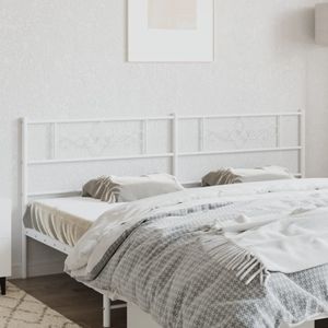 vidaXL - Hoofdbord - 180 - cm - metaal - wit