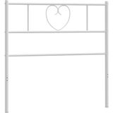 vidaXL Kopfteil Metall Weiß 107 cm