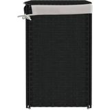 Wasmand - 2 Vakken - PE-Rattan - Inklapbaar - Deksel