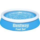 Bestway Fast Set Zwembad opblaasbaar rond 183x51 cm blauw