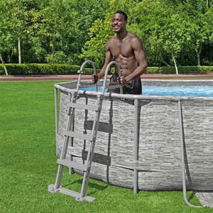 Bestway Flip & Lock Bovengrondse zwembadladder 1 58330 - Vergelijk prijzen