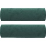 3-Sitzer-Sofa mit Zierkissen Dunkelgrün 180 cm Samt vidaXL
