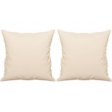 Vidaxl - 2-Sitzer-Sofa mit Kissen Beige 120 cm Mikrofasergewebe