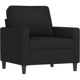 Sessel mit Hocker Schwarz 60 cm Samt Vidaxl