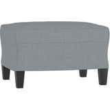 vidaXL 3-Sitzer-Sofa mit Hocker Hellgrau 180 cm Stoff