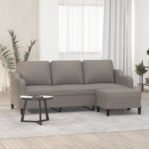 vidaXL - Driezitsbank - Taupe - Stof