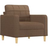 vidaXL 4-tlg. Sofagarnitur mit Kissen Braun Stoff