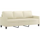 Vidaxl - 3-tlg. Sofagarnitur mit Kissen Creme Kunstleder