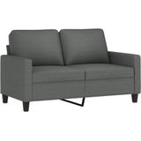 vidaXL - 4-delige - Loungeset - met - kussens - stof - donkergrijs