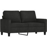 vidaXL - 4-delige - loungeset - met - kussens - stof - zwart