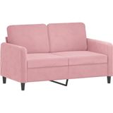 vidaXL 2-tlg. Sofagarnitur Rosa Samt