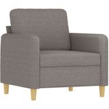 vidaXL 4-delige Loungeset met kussens stof taupe