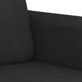Vidaxl - 2-tlg. Sofagarnitur mit Kissen Schwarz Stoff