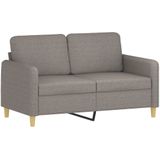 vidaXL 2-delige Loungeset met kussens stof taupe