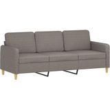 vidaXL 2-delige Loungeset met kussens stof taupe