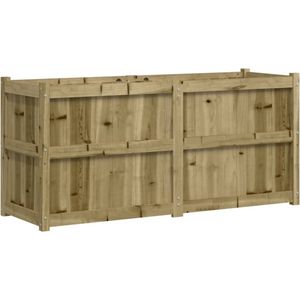 vidaXL - Plantenbak - 150x50x70 - cm - geïmpregneerd - grenenhout