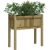 vidaXL Plantenbak met poten 70x31x70 cm geïmpregneerd grenenhout