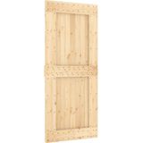 Vidaxl - Schiebetür mit Beschlag 90x210 cm Massivholz Kiefer