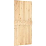 Massief Grenenhouten Schuifdeur - Natuurlijk Hout - Staal Rails - Ruimtebesparend Ontwerp