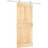 Vidaxl - Schiebetür mit Beschlag 85x210 cm Massivholz Kiefer