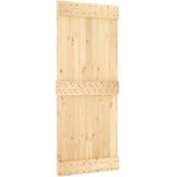 Vidaxl - Schiebetür mit Beschlag 85x210 cm Massivholz Kiefer