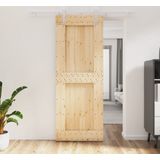 Massief Grenenhouten Schuifdeur - Stevig Staal - Ruimtebesparend Ontwerp