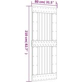 Massief Grenenhouten Schuifdeur - Stevig Staal - Ruimtebesparend Ontwerp