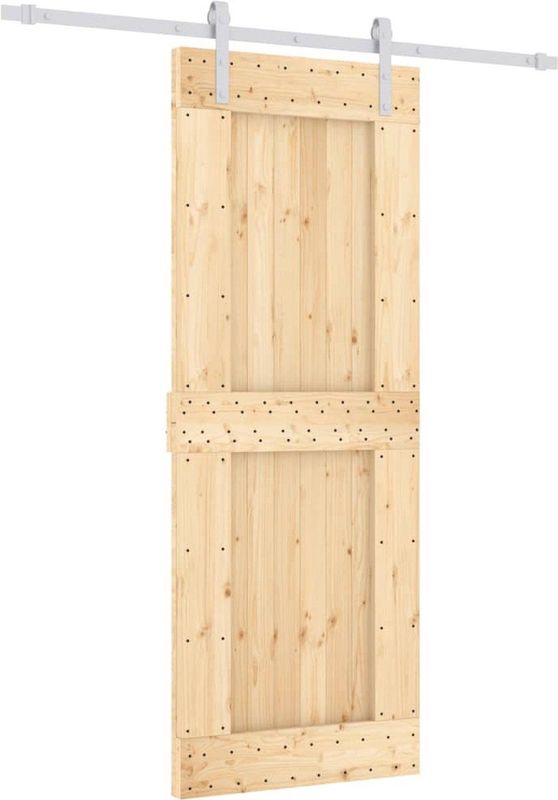 Massief Grenenhouten Schuifdeur - Stevig Staal - Ruimtebesparend Ontwerp