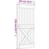 Massief Grenenhouten Schuifdeur - Rustieke Uitstraling - Stevige Stalen Rails