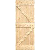 vidaXL Schiebetür mit Beschlag 70x210 cm Massivholz Kiefer