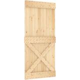 Massief Grenenhouten Schuifdeur - Natuurlijk Materiaal - Stevige Schuifrails