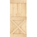 Massief Grenenhouten Schuifdeur - Natuurlijk Materiaal - Stevige Schuifrails