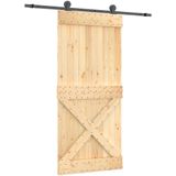 Massief Grenenhouten Schuifdeur - Natuurlijk Materiaal - Stevige Schuifrails