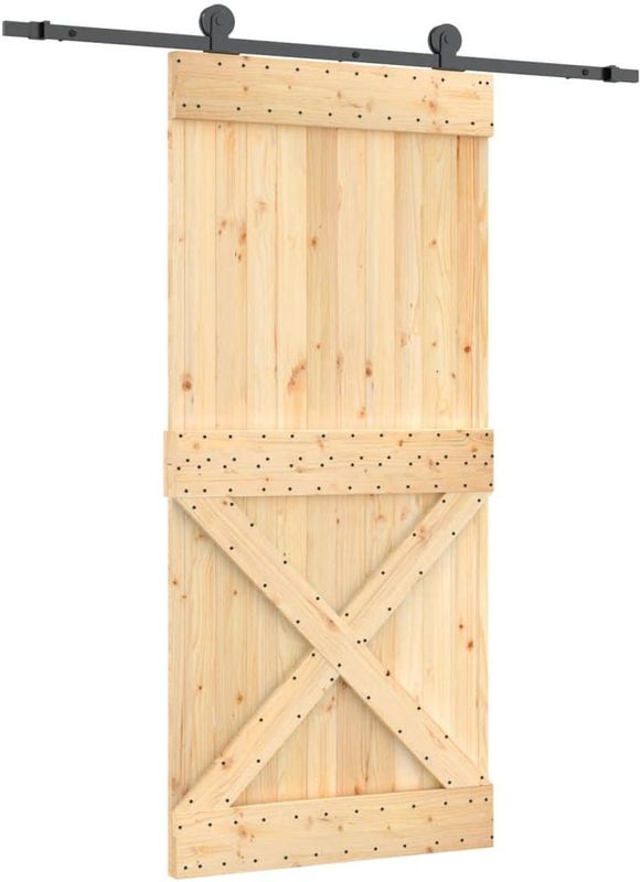 Massief Grenenhouten Schuifdeur - Natuurlijk Materiaal - Stevige Schuifrails