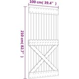 Massief Grenenhouten Schuifdeur - Rustiek - Stevige Staalrails