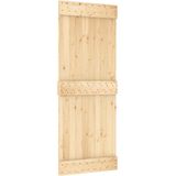 vidaXL Schiebetür mit Beschlag 80x210 cm Massivholz Kiefer
